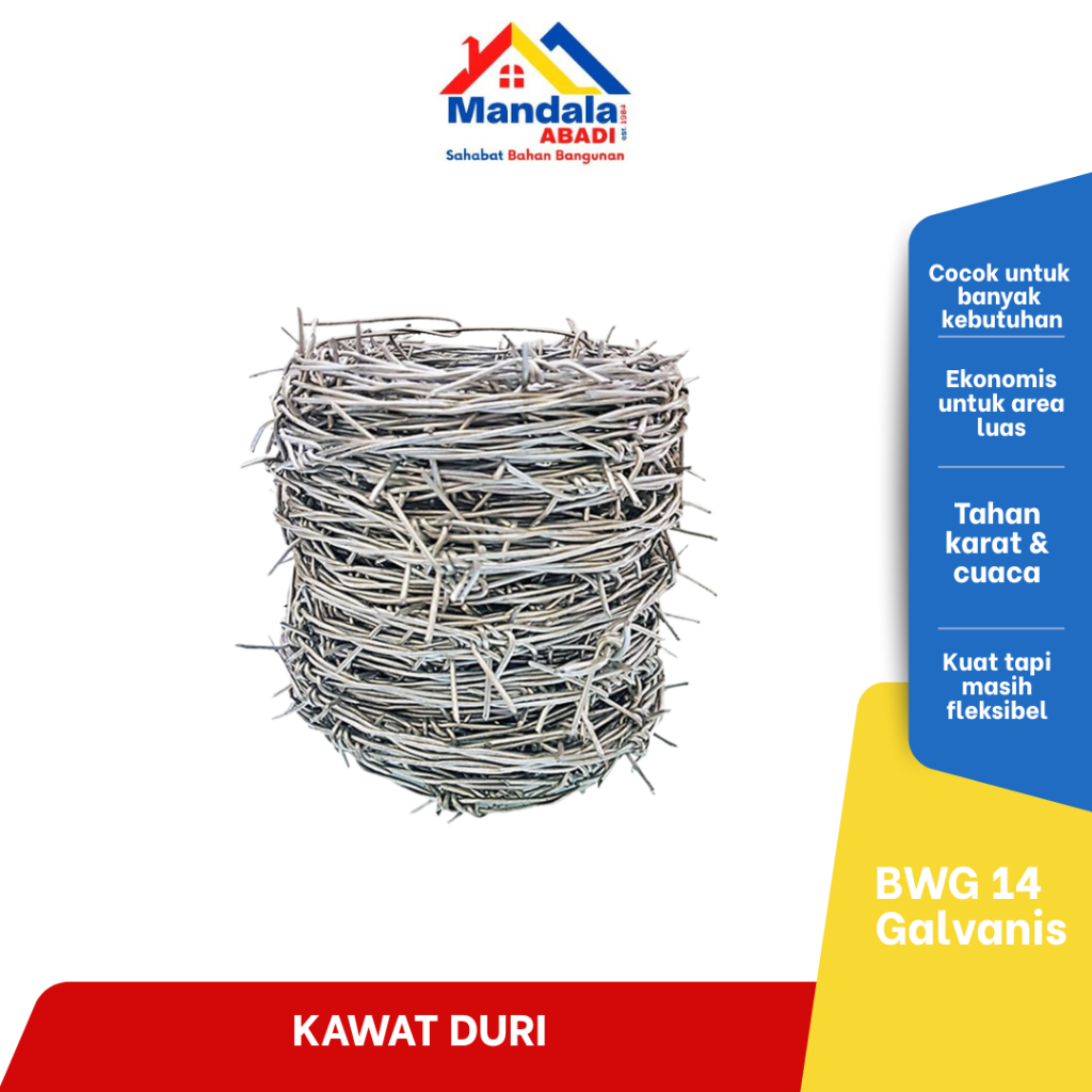 kawat Duri BWG 14 Galvanis
