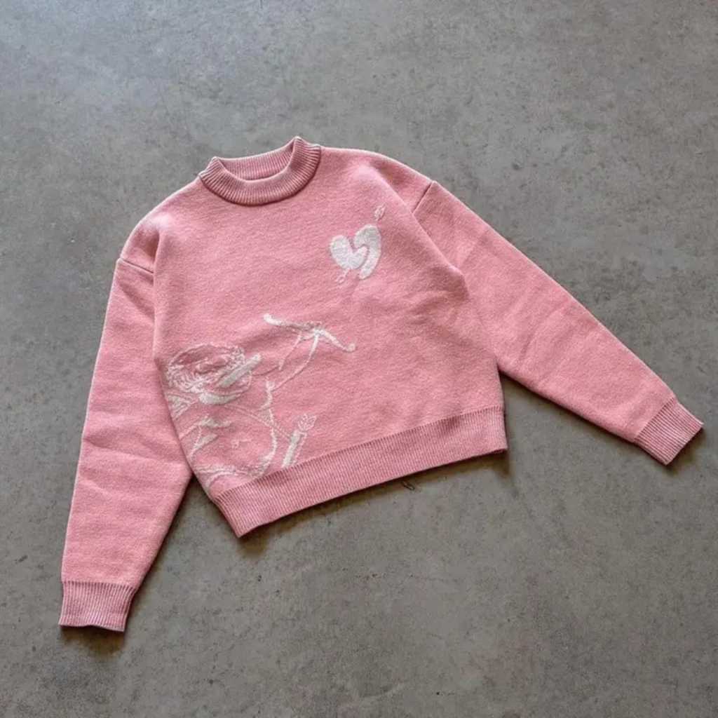 msa streatwear broken heart-knitwear rajut akrilik premium oversized sweater pria dan wanita Unisex