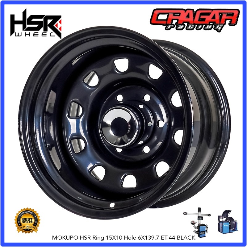 Velg Mobil Offroad Besi R15 Lebar 10 Lubang 6 Untuk Hilux Triton Mux Land Cruiser Dll - Hsr Mokupo