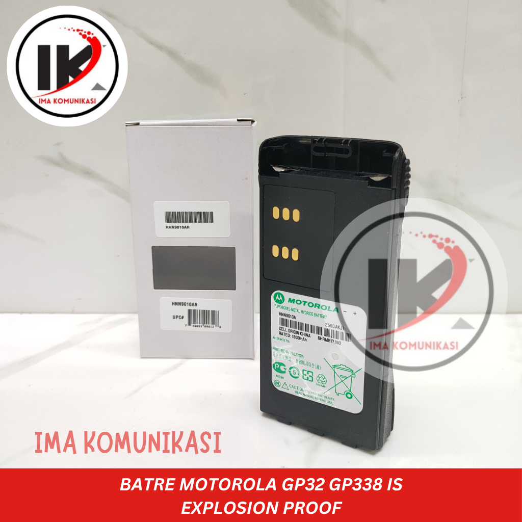 Batre Motorola GP328 GP338 IS Explosion Proof HNN9010A