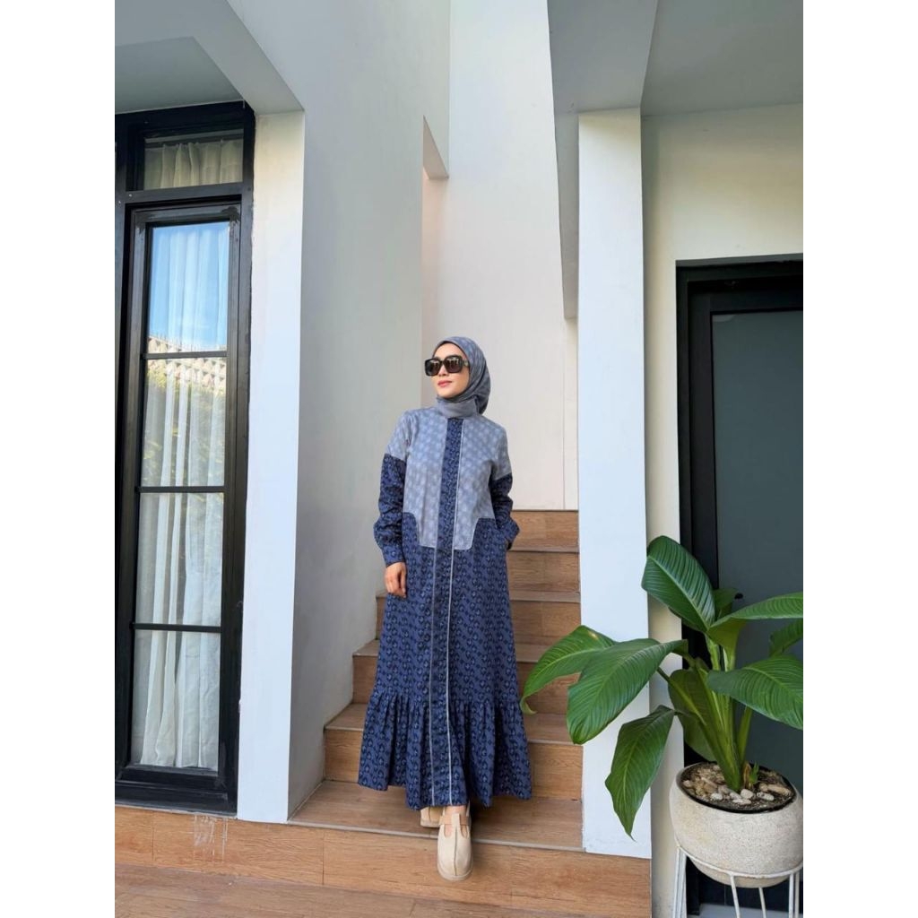 gamis Mazaya Midi Dress by Korina, Dress Korina , gamis muslimah