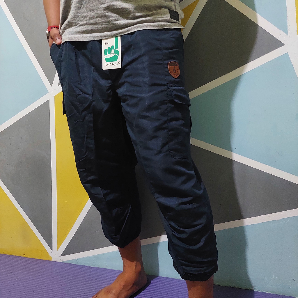 (CLEARANCE SALE) Celana Santai Sarawa Bahan Parasut Jogger Parasut Sirwal Jogger Dewasa
