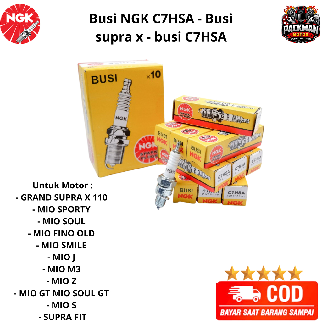 Busi NGK C7HSA - Busi supra x - busi C7HSA ori Packman motor