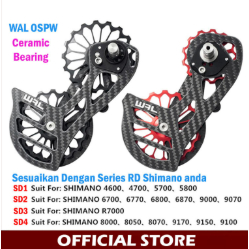 WAL OSPW Pulley Oversize Ceramic Bearing Tiagra 105 Ultegra Dura Ace - SD4 Merah
