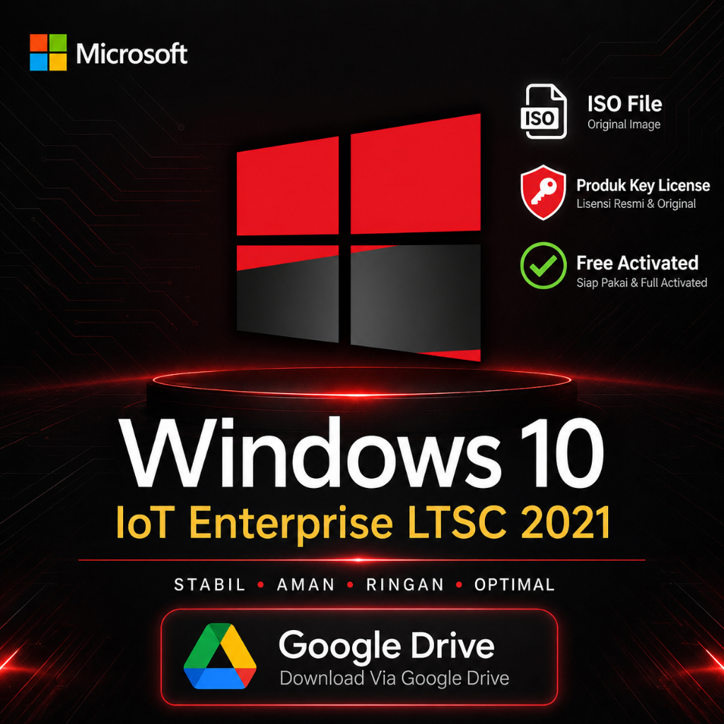 Windows® 10 IoT Enterprise - LTSC 2021 64 Bit Produk Key Lisensi