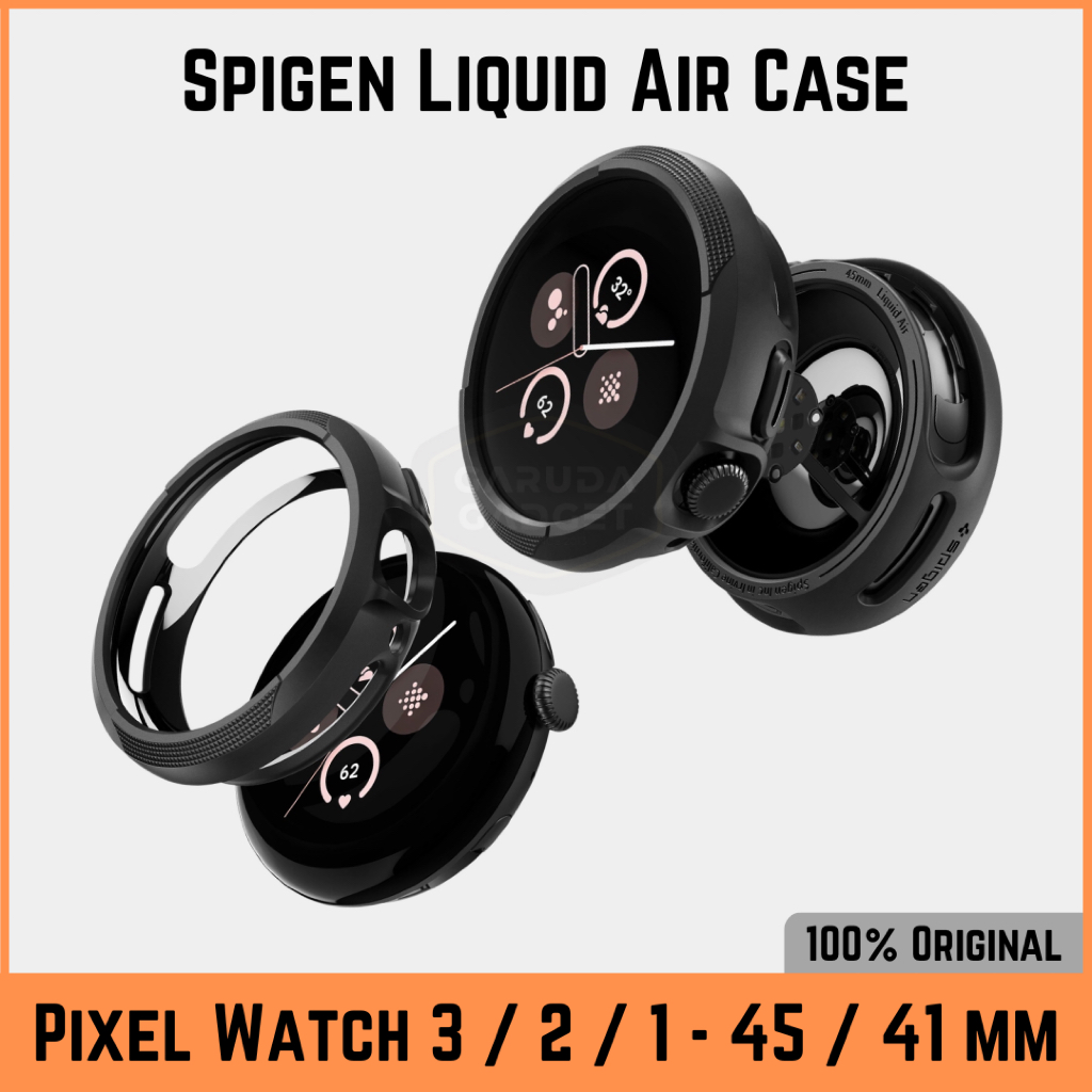 Case Google Pixel Watch 3 45mm 41mm Spigen Liquid Air Armor Silicone Soft Slim Thin Casing Cover Ori