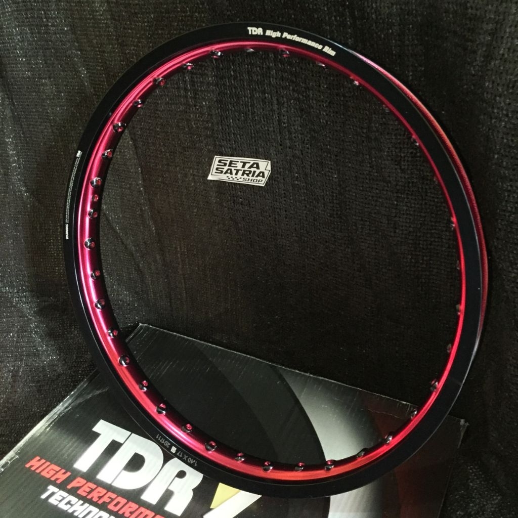 velg TDR two tone black blue black red 140 r17 , 160 ring 17 hitam biru, hitam merah  original TDR A