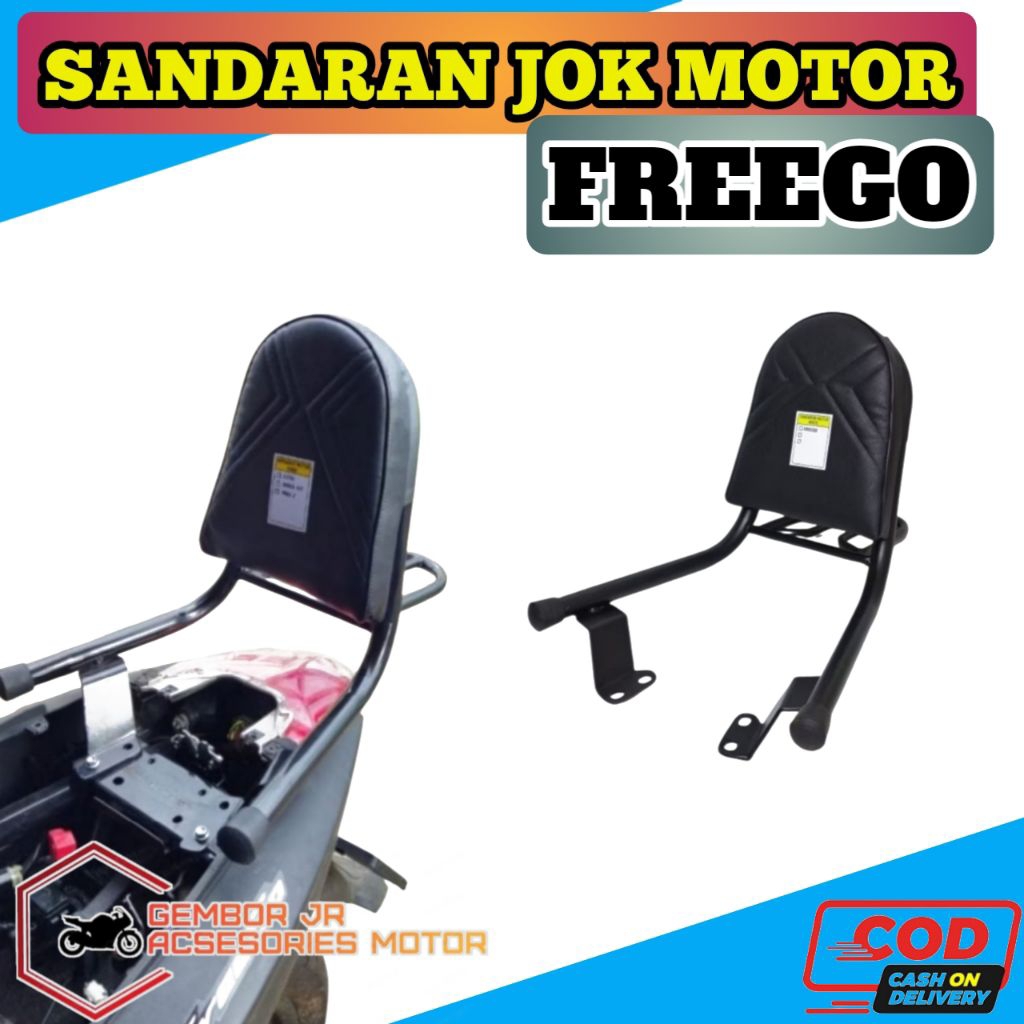 Sandaran Jok Motor Yamaha Freego Besi Hitam Sandara freego jok belakang sandaran jok freego