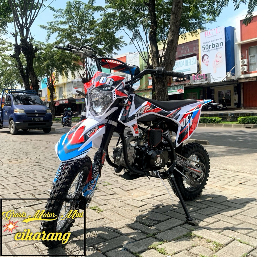 MOTOR MINI TRAIL 110CC SYMOTOS-06 MANUAL RING 14/12 MESIN 4TAK + LAMPU