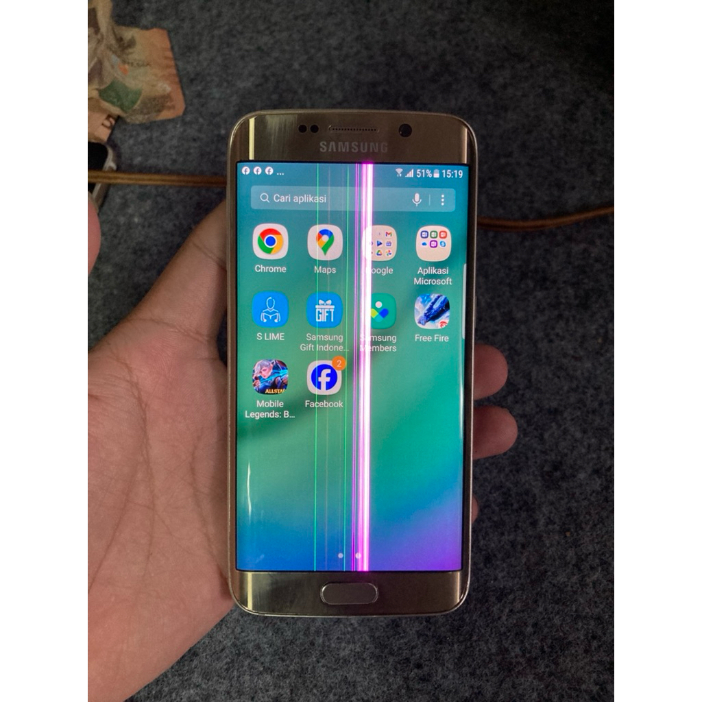 Samsung S6 Edge Murah 3/64 – Normal Semua, Minus LCD