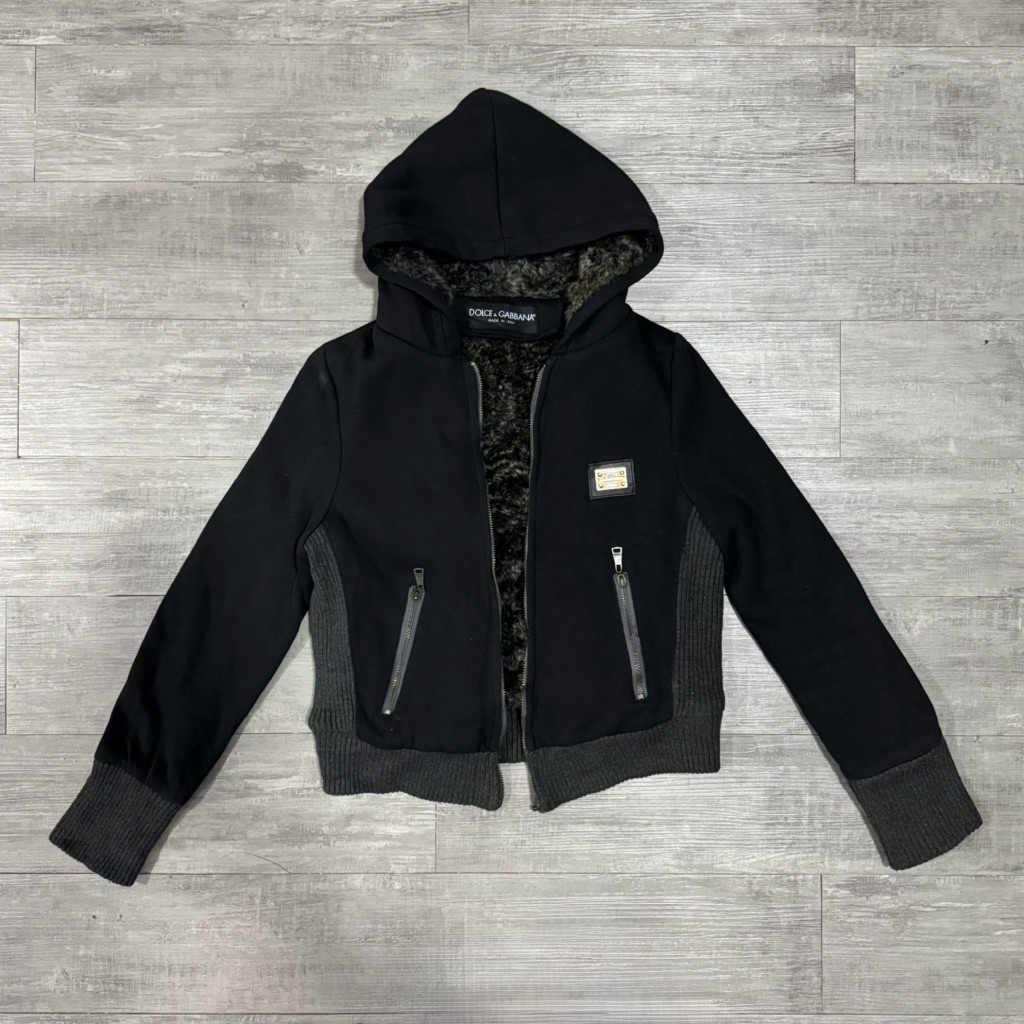 Jaket Dolce & Gabbana Vintage Bulu Tebal Hangat