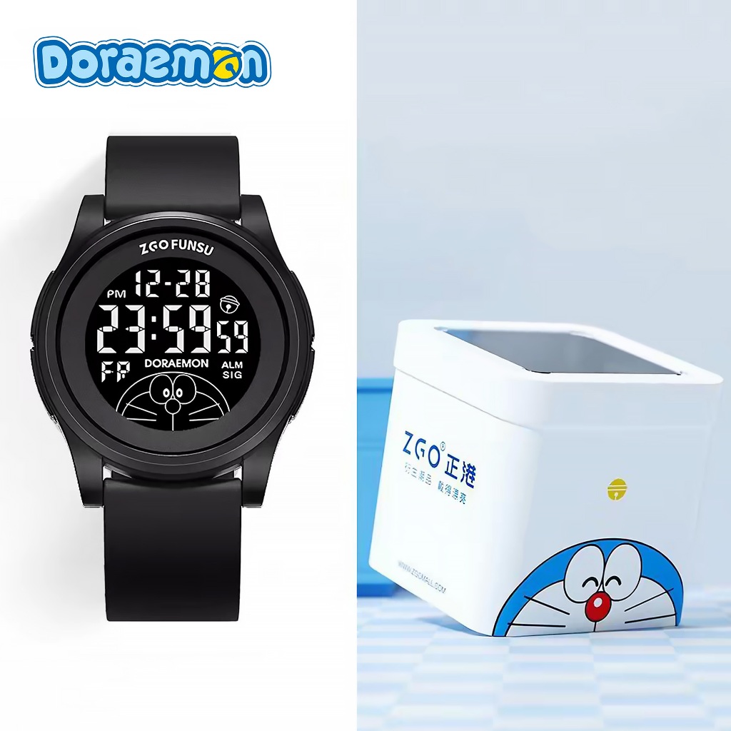 ZGO Jam Tangan Doraemon Original Fujiko Pro Waterproof Anti Air Jam Tangan Funsu Tidecolor Sport Dig