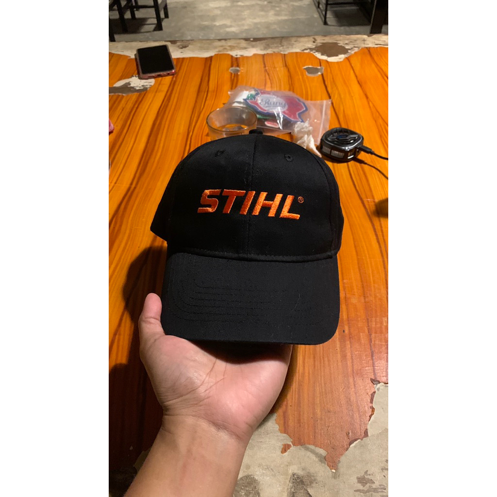 TOPI STIHL VINTAGE OFFICIAL TAG
