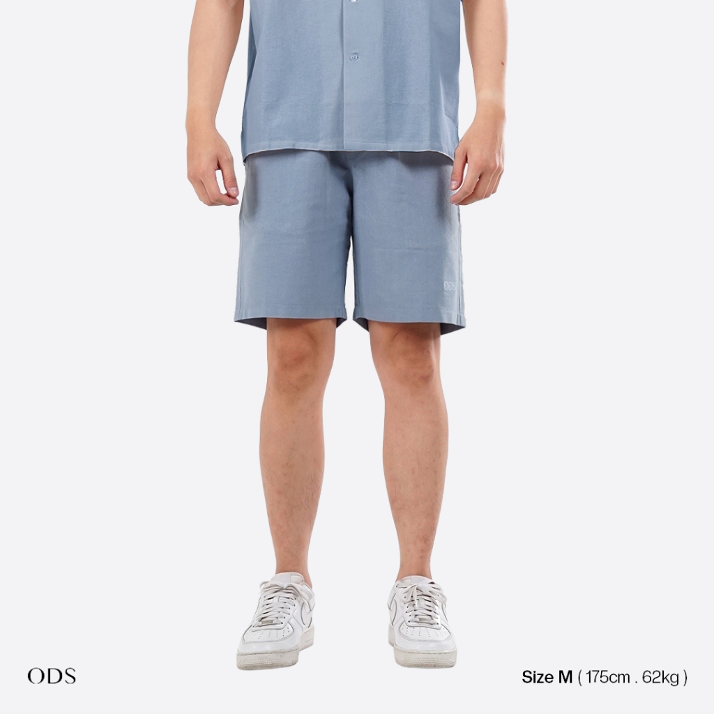 ODS Celana Pendek Linen Short Pants Biru Light Blue