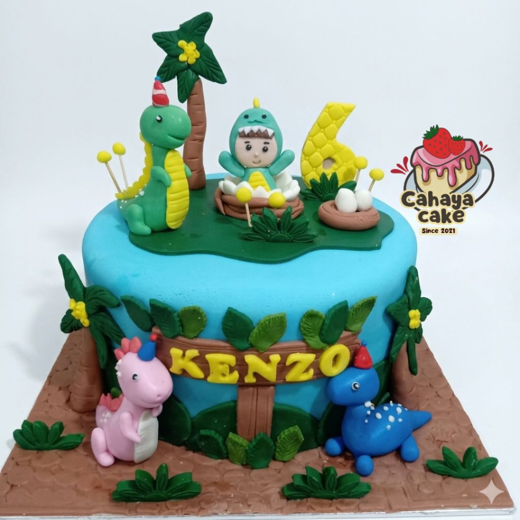 Dinosaurus Cake / Kue Ulang Tahun Dinosaurus / Kue Ultah Custom Anak