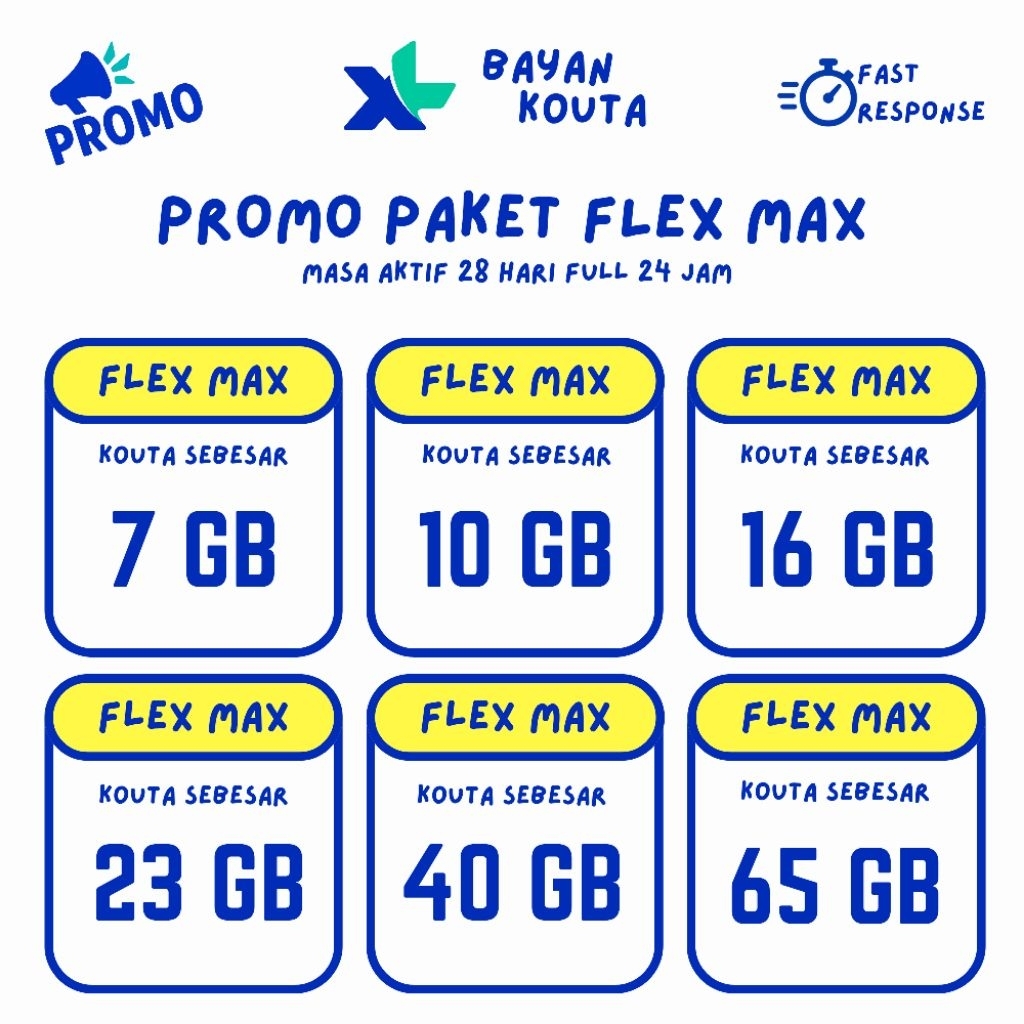 Paket Data Promo Hemat XL -  Data Besar Turbo Full 24 Jam Nasional