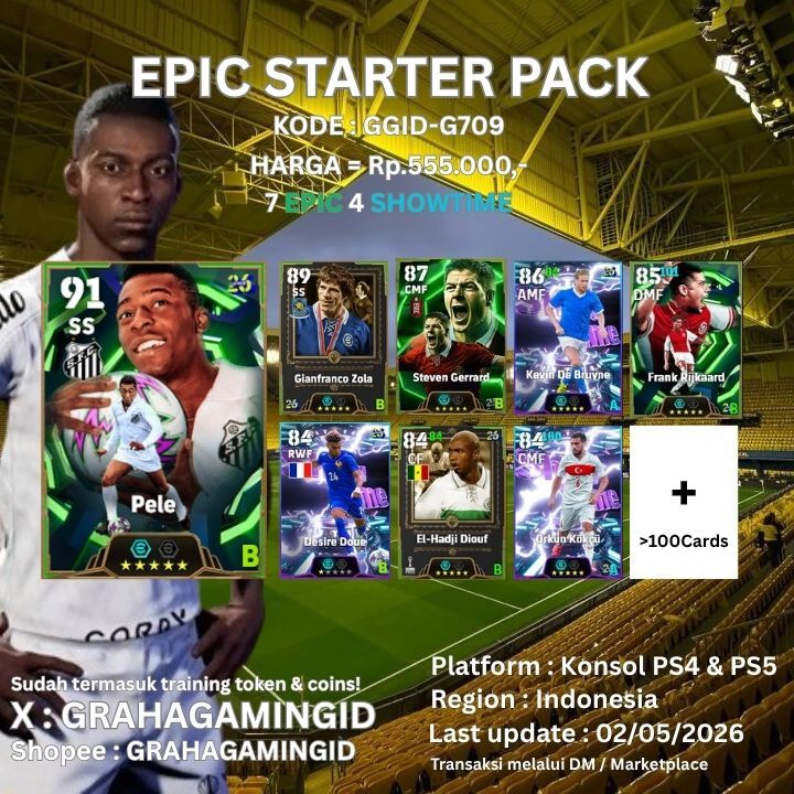GrahaGamingID GGID-G709 Starter Pack Akun eFootball Konsol PS4 PS5