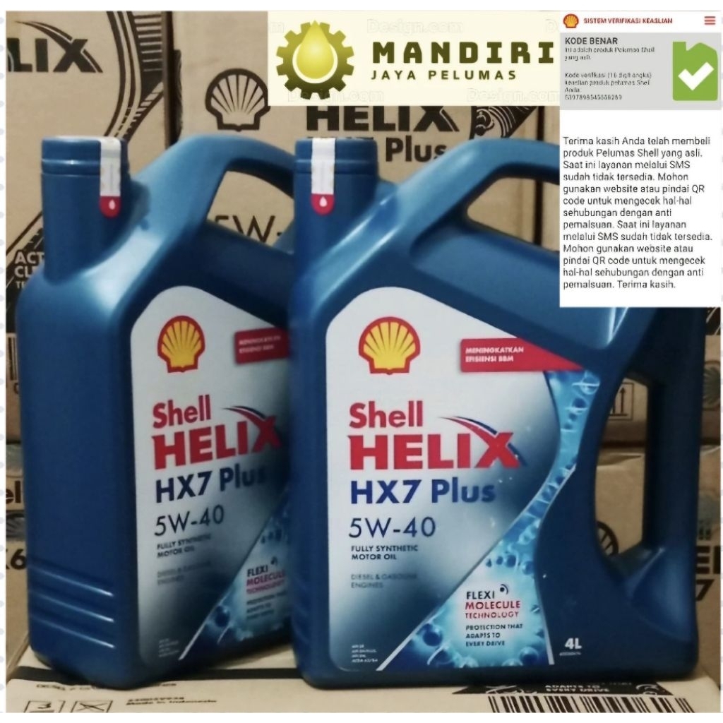 OLI SHELL HELIX HX7 4LTR ORIGINAL BARCODE