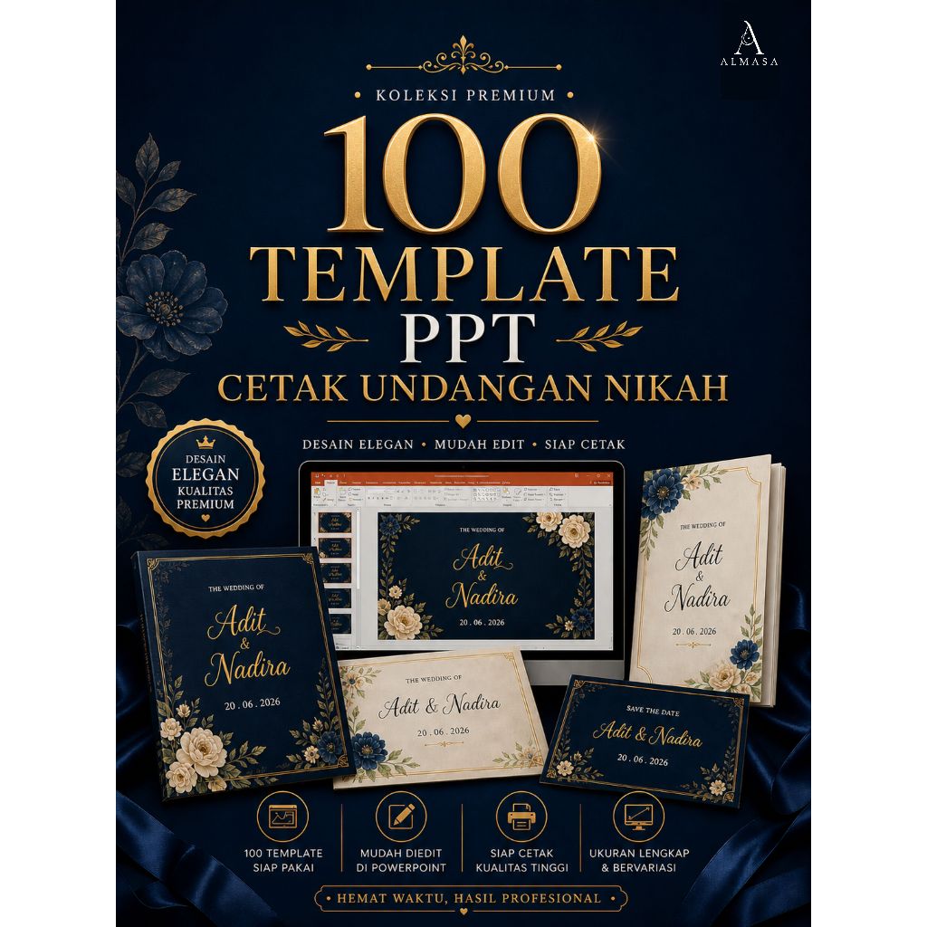 100 Template Undangan Pernikahan Format PowerPoint (PPT)