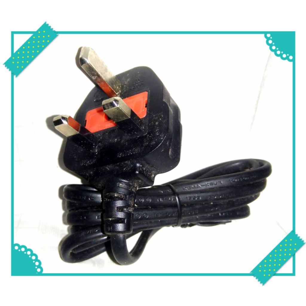 Kabel power original playstation vers. jack 3 original bawaan ps4 slim megapack