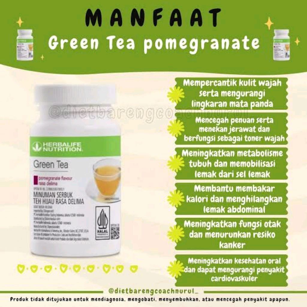 Tea Herbalife- Green Tea Pomegranate Anti Oksidan