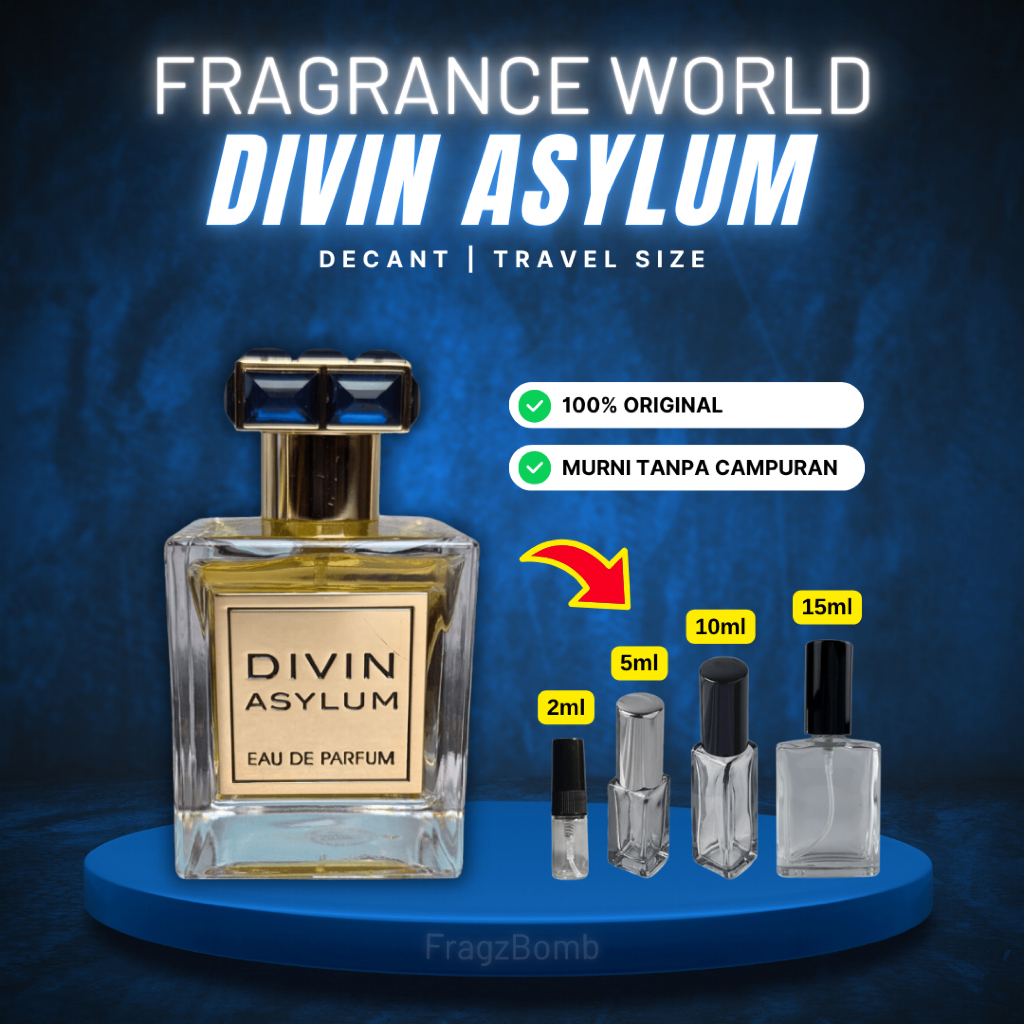 [DECANT] Fragrance World Divin Asylum Eau de Parfum - Parfum Pria
