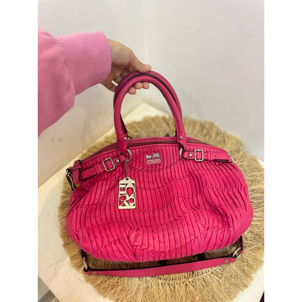 coach vintage madison pink fuschia