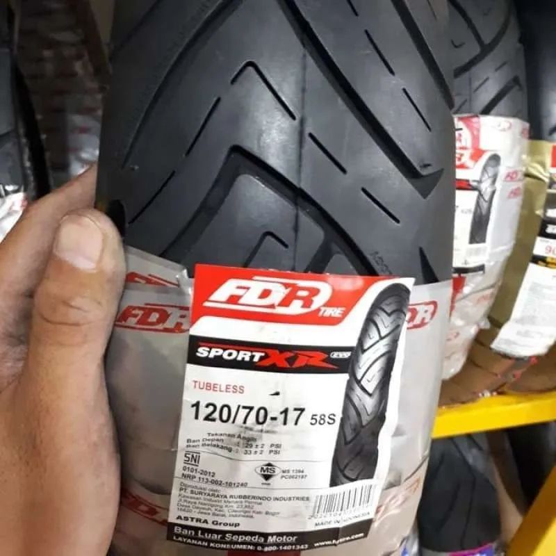 Ban FDR Sport XR Evo 120/70-17 Ban Tubeless 120/70-17 TL Ban Belakang Vixion Jupiter MX CB150 CBR