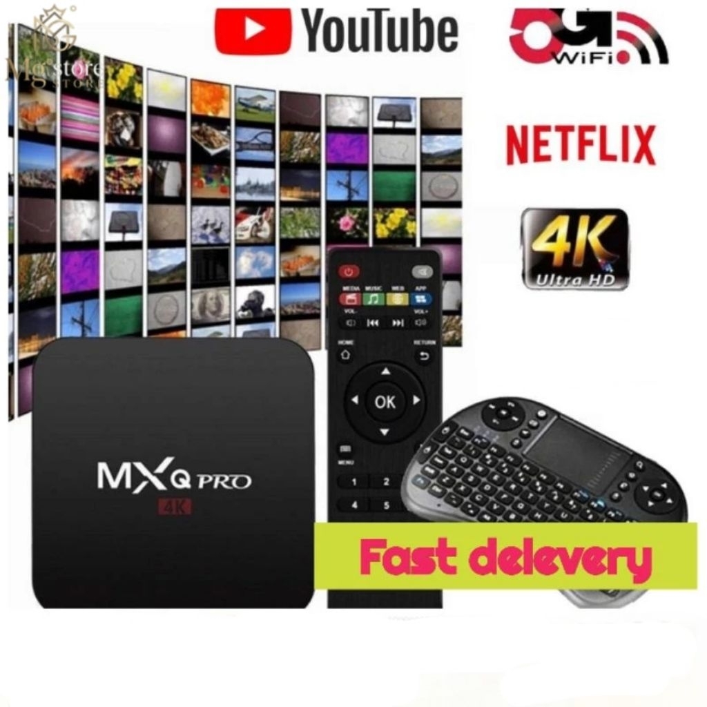 Set Box Tv Android MxQ Pro 4k Suport 5G | kualitas terbaik