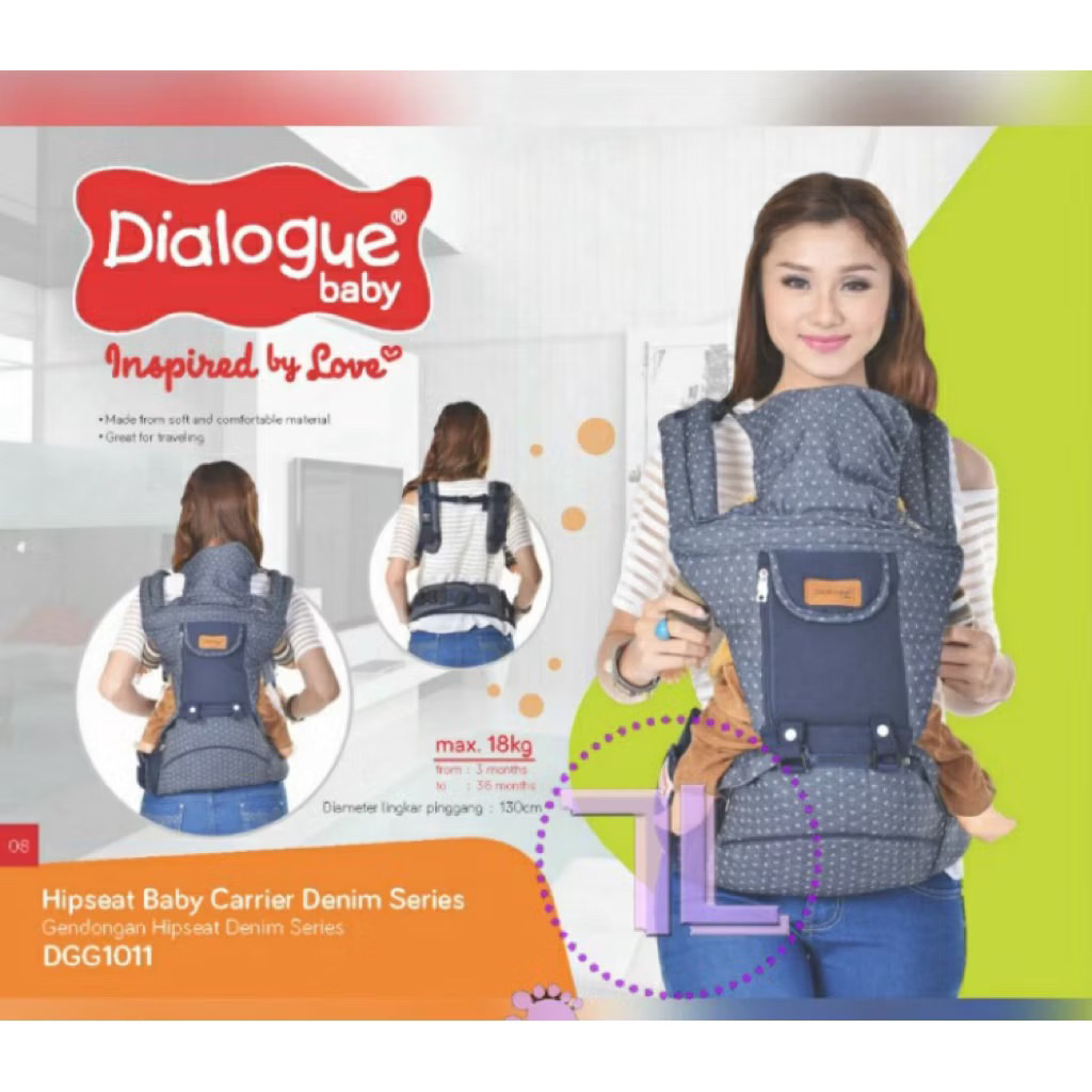 DIALOGUE BABY - Gendongan Bayi - Hipseat Baby Carrier (ex kado)