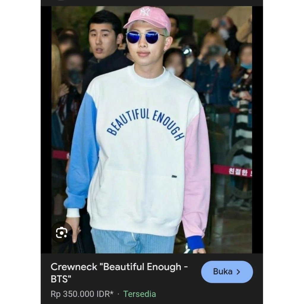 RM BTS Motive Beautiful Enough Pernah Dipakai Crewneck