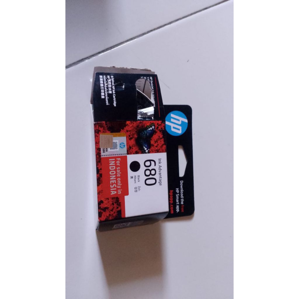 cartridge HP 680 bekas hitam kosongan