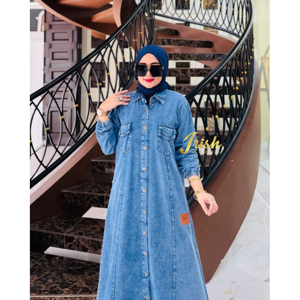 KAZUMI DRESS JEANS BY IRISH LABEL BAHAN PURE JEANS LD 110 PANJANG 140