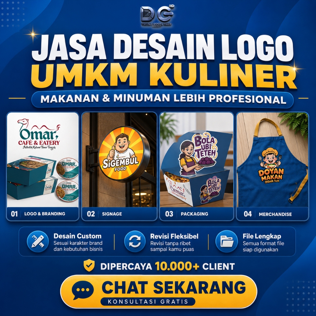 Jasa Desain Logo UMKM Kuliner Profesional | Logo Makanan & Minuman Custom