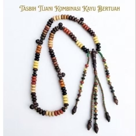 tasbih tijani kombinasi 11 kayu langka size 10 mm | tasbih tijani cantik 100 butir | tasbih kombinas