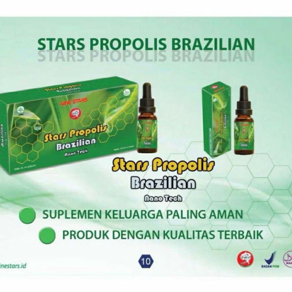 Stars Propolis Brazilian Propolis Brazilian Nano Tech isi 6 Botol