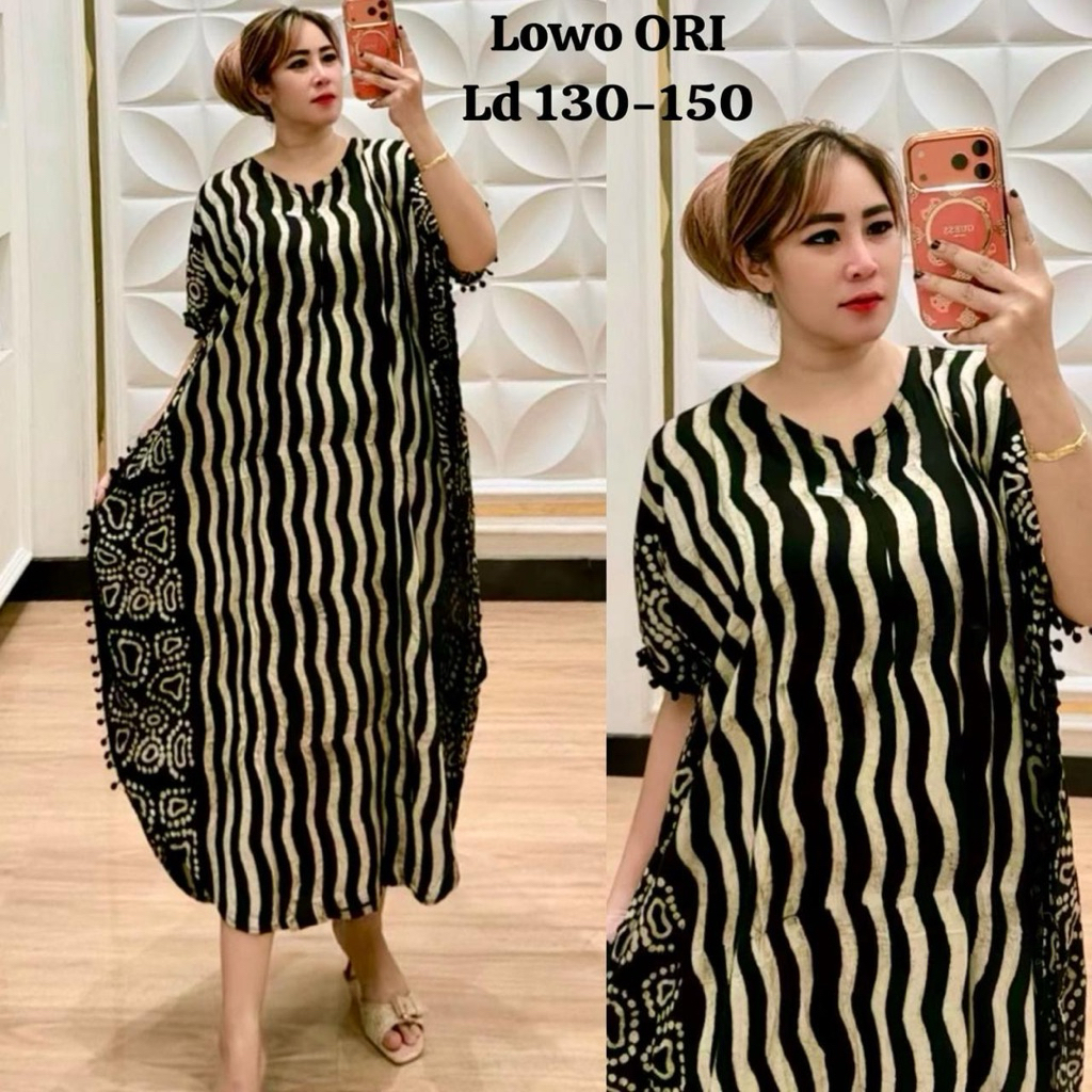Daster Lowo Pompom Jumbo motif Terbaru