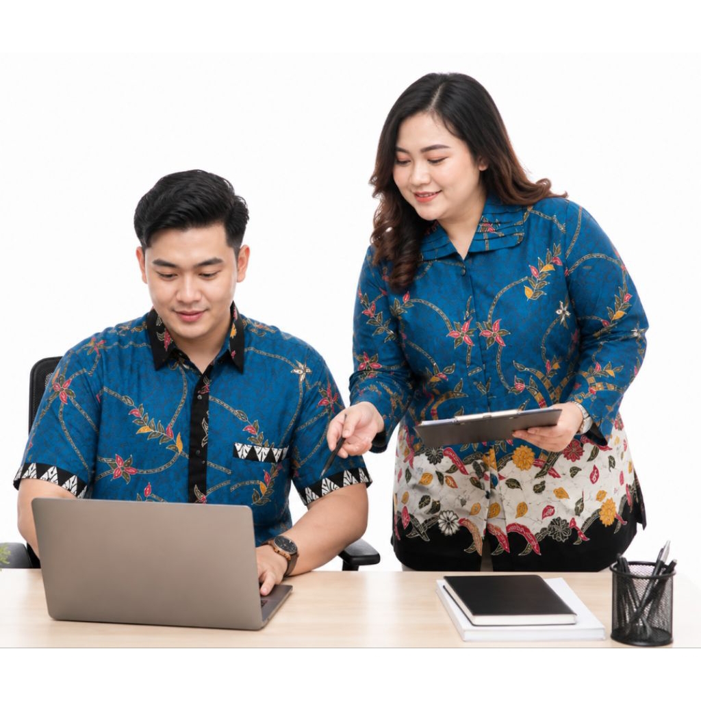 Couple Batik TOSCA / Seragam Batik Couple/ Sarimbit Tosca /Seragam kerja