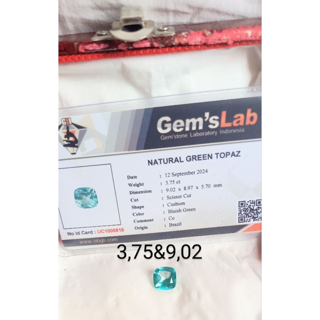 natural green topaz