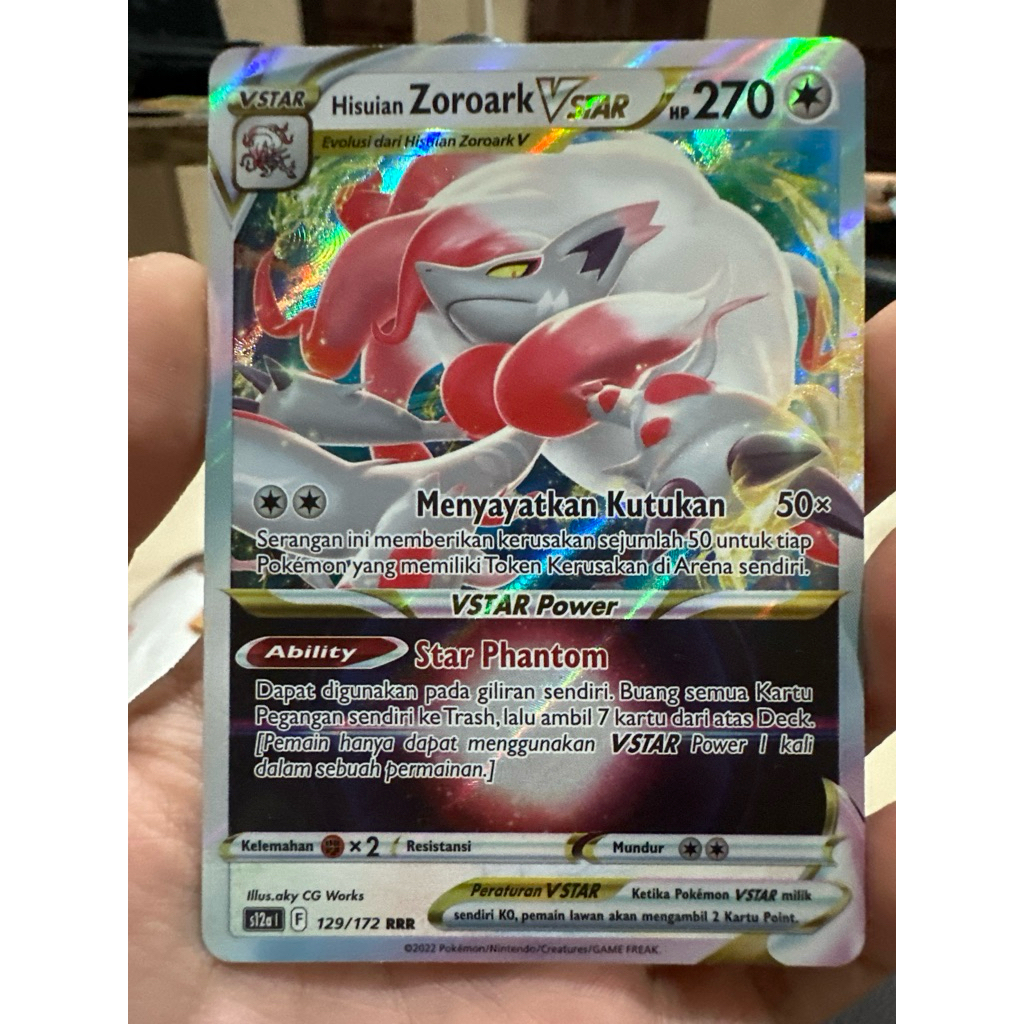 Pokemon Card Hisuin Zoroark Vstar (Ori)