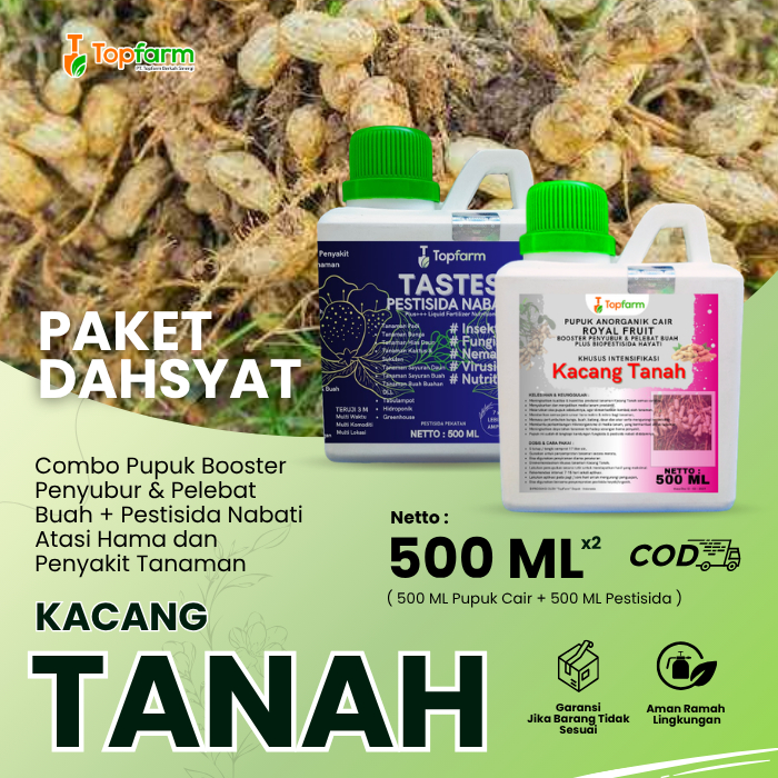 Paket Pupuk & Pestisida Nabati Untuk Tanaman Kacang Tanah 500Ml / Pupuk Tanaman Kacang Tanah / Pupuk