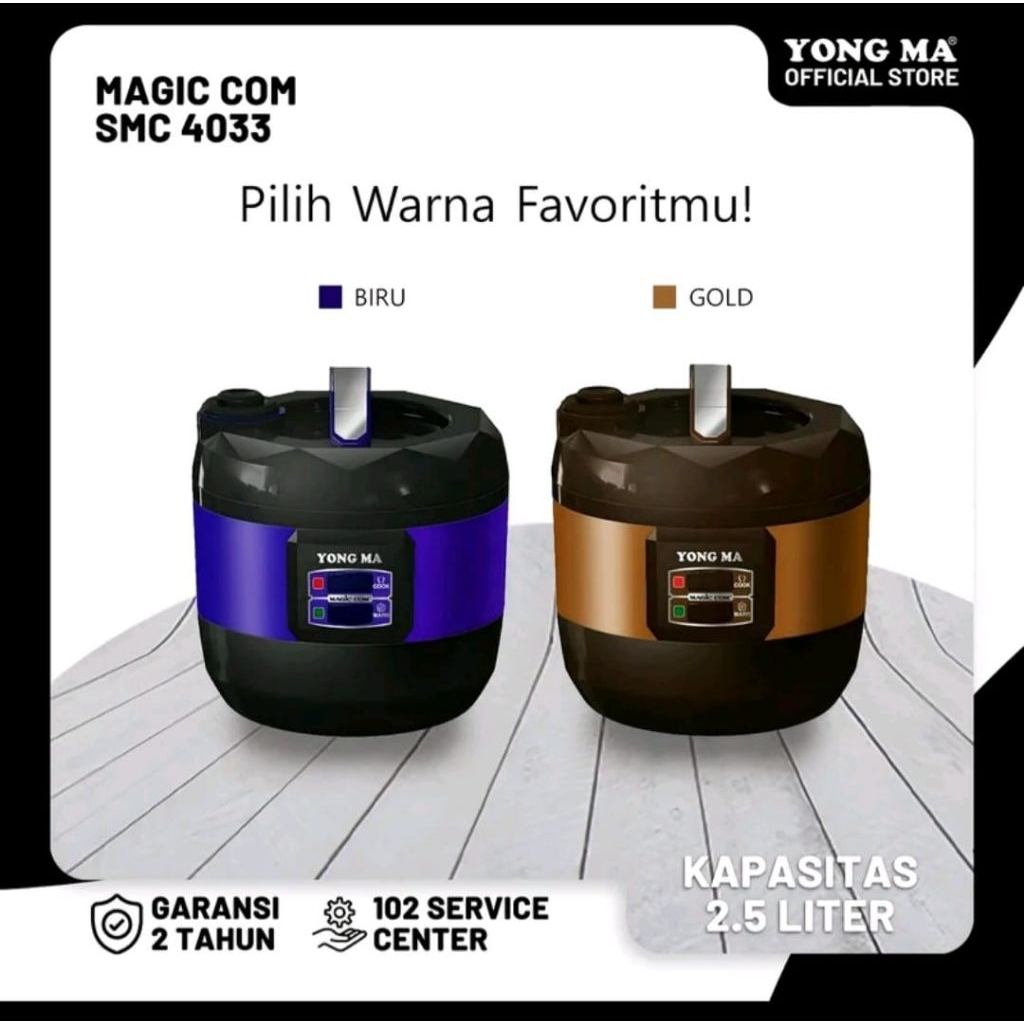 MAGIC COM YONGMA 2,5LITER SMC4033/MAGICOM SMC4033 YONGMA/YONGMA SMC4033 RICE COOKER KAPASITAS 14 ORA