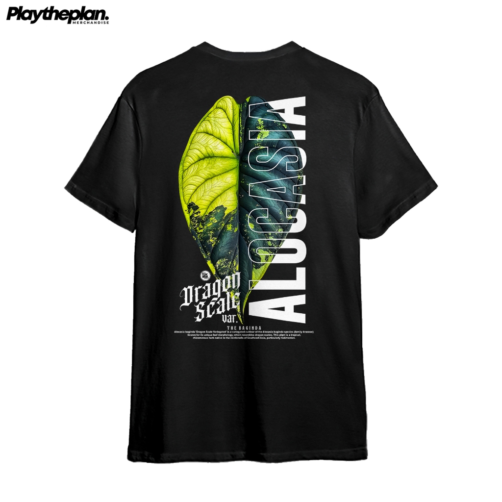T-shirt / Kaos Tanaman Hias ALOCASIA DRAGON SCALE VAR - BAGINDA VARIEGATA