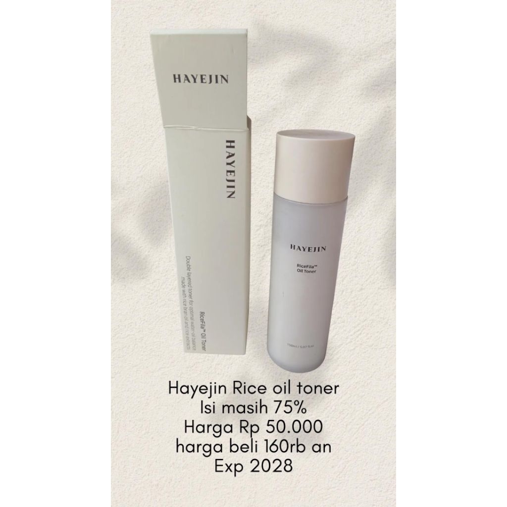 Preloved hayejin rice oil toner
