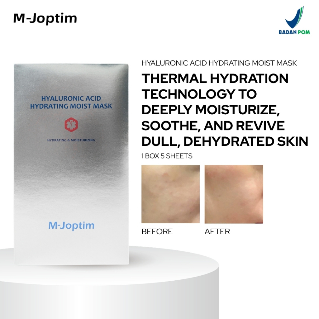 M-Joptim Hyaluronic Acid Hydrating Moist Mask | Masker Wajah Untuk Semua Jenis Kulit, Aman Untuk Bum