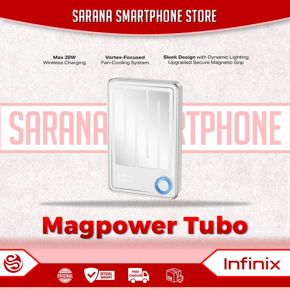 INFINIX MAGPOWER TURBO WIRELESS CHARGING POWERBANK 20W GARANSI RESMI