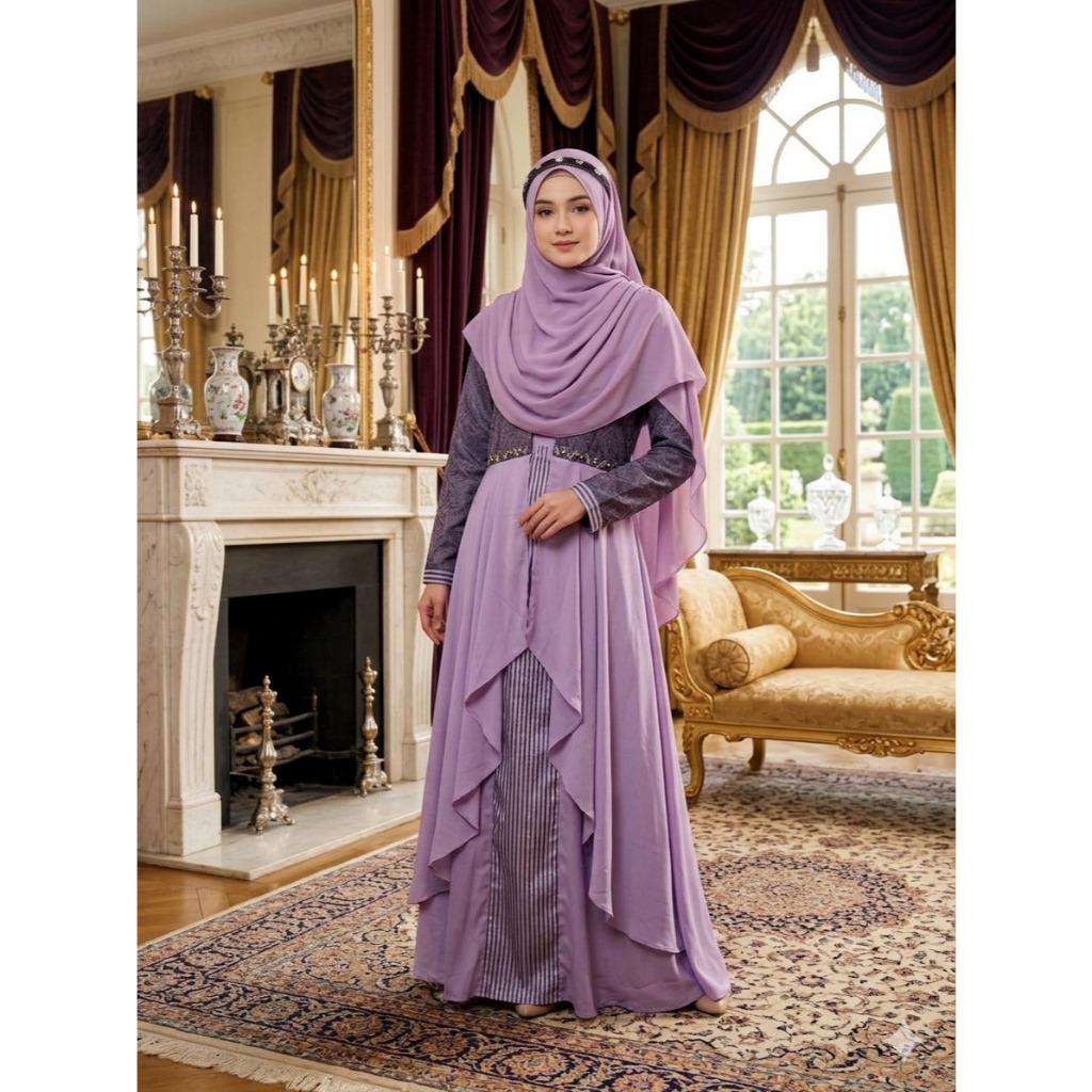 Dress Cantik Formal Rabbani Size L Diskon 50%