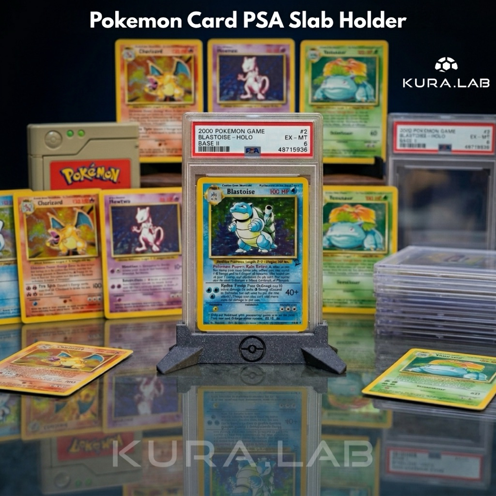 Pokemon Card PSA Slab Holder KURA.LAB | Display Stand Kartu PSA | Holder Trading Card