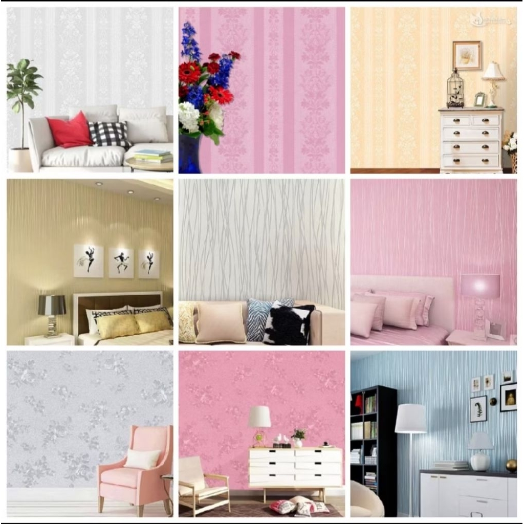 Wallpaper Sticker Dinding Emboss Ruang Tamu - Wallpaper Dinding Sticker Emboss
