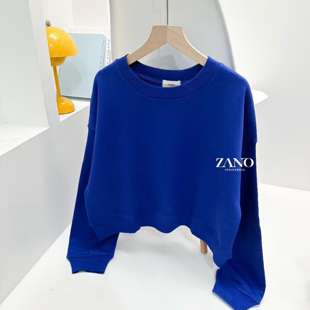 Preloved Zano basic crop sweater (birel blue)